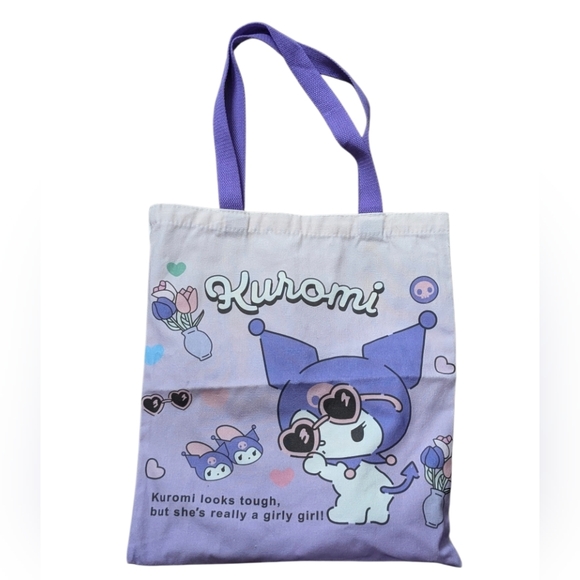 Handbags - Kuromi Purple Character Tote Bag 14"x15"